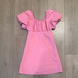 GB Girls Pink Puff Sleeve Dress